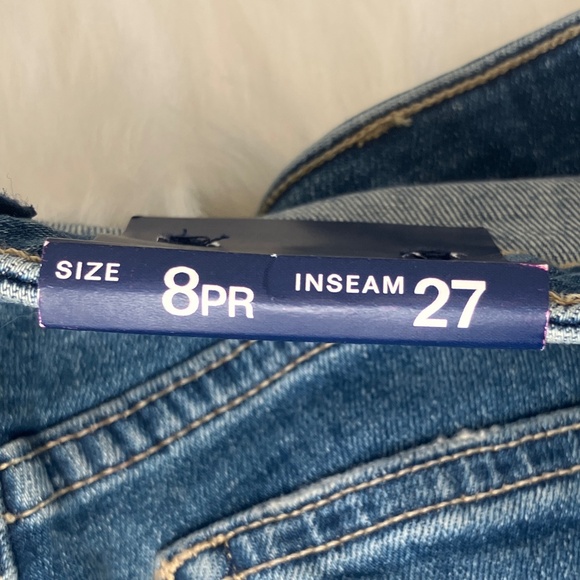 NWT Chaps Blue Jeans/Embroidered/Slimming Fit/Slim Leg - Picture 7 of 16